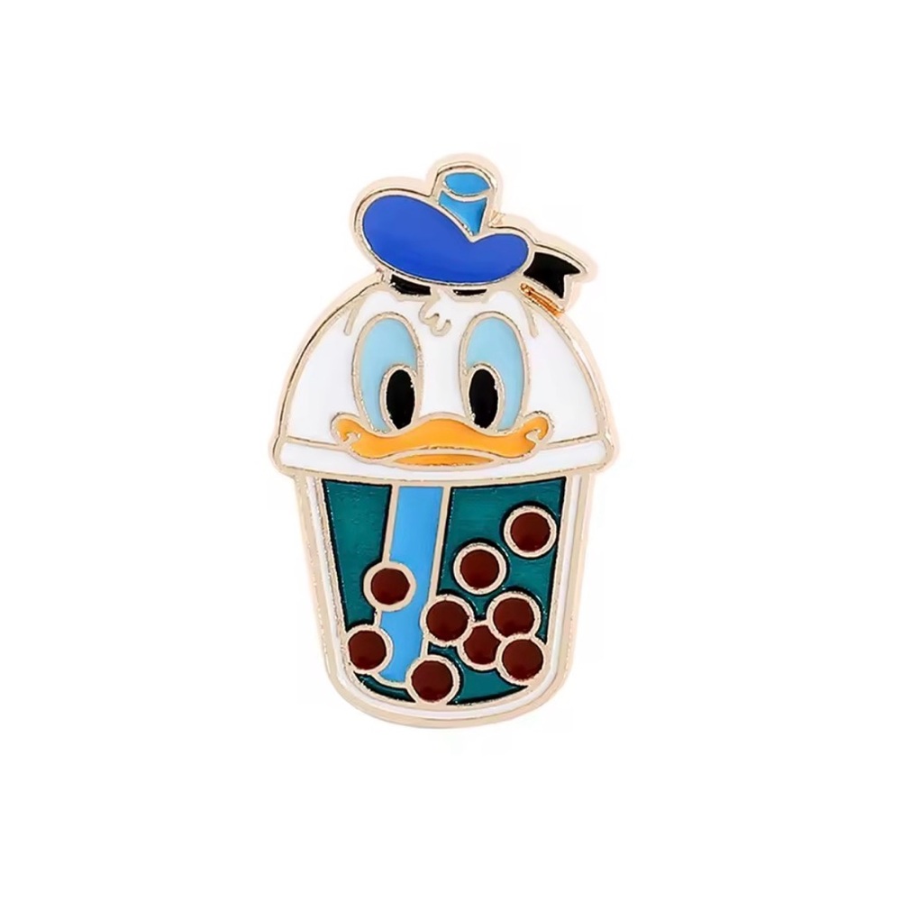 Disney Donald Duck Bubble Tea Pin - Blue and White